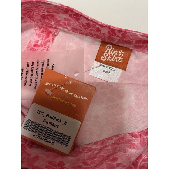 NWT RIP SKIRT Hawaii Small Ocean Wrap Swim Cover Up Skirt tropical Floral Pink - Picture 3 of 5